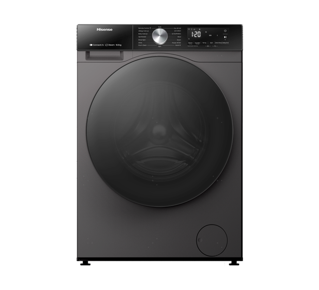 Hisense WD3S1043BT Front Load Washing & Dryer, 10.5/6KG - Silver