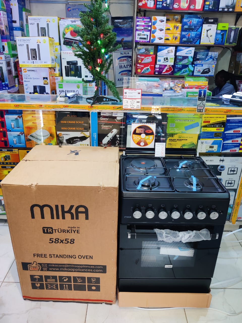 Mika Standing Cooker 3 Gas + 1 Electric, 58cm X58cm MST58U31E3BLEM