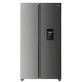 MIKA Fridge, 2 Door Side By Side No Frost, 595L, INVERTER Compressor, Inox Line Brush