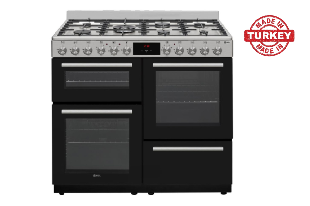 SCL 6 GAS + 1 WOK COOKER 100*60CM SEMI INOX: SCL-FC167TSI