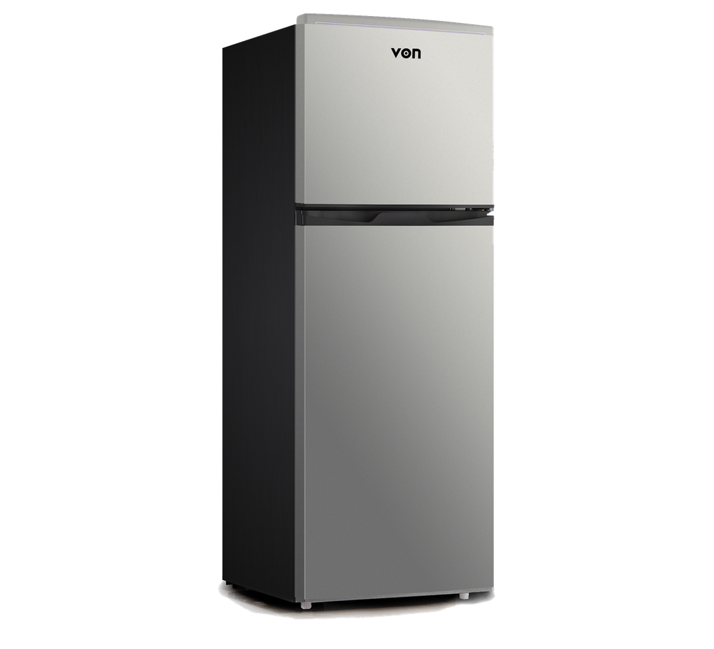 VON VART-19DHS Double Door Fridge, Top Mount Freezer- 134L