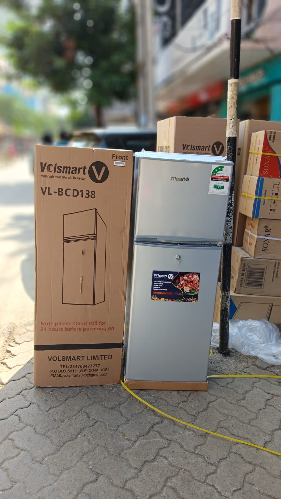 Volsmart 138 Litres Double Door Fridge Frost