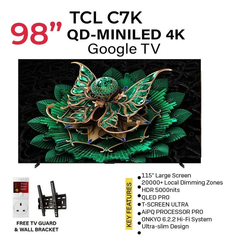 TCL 98 Inch Premium QD-MiniLED TV C7K