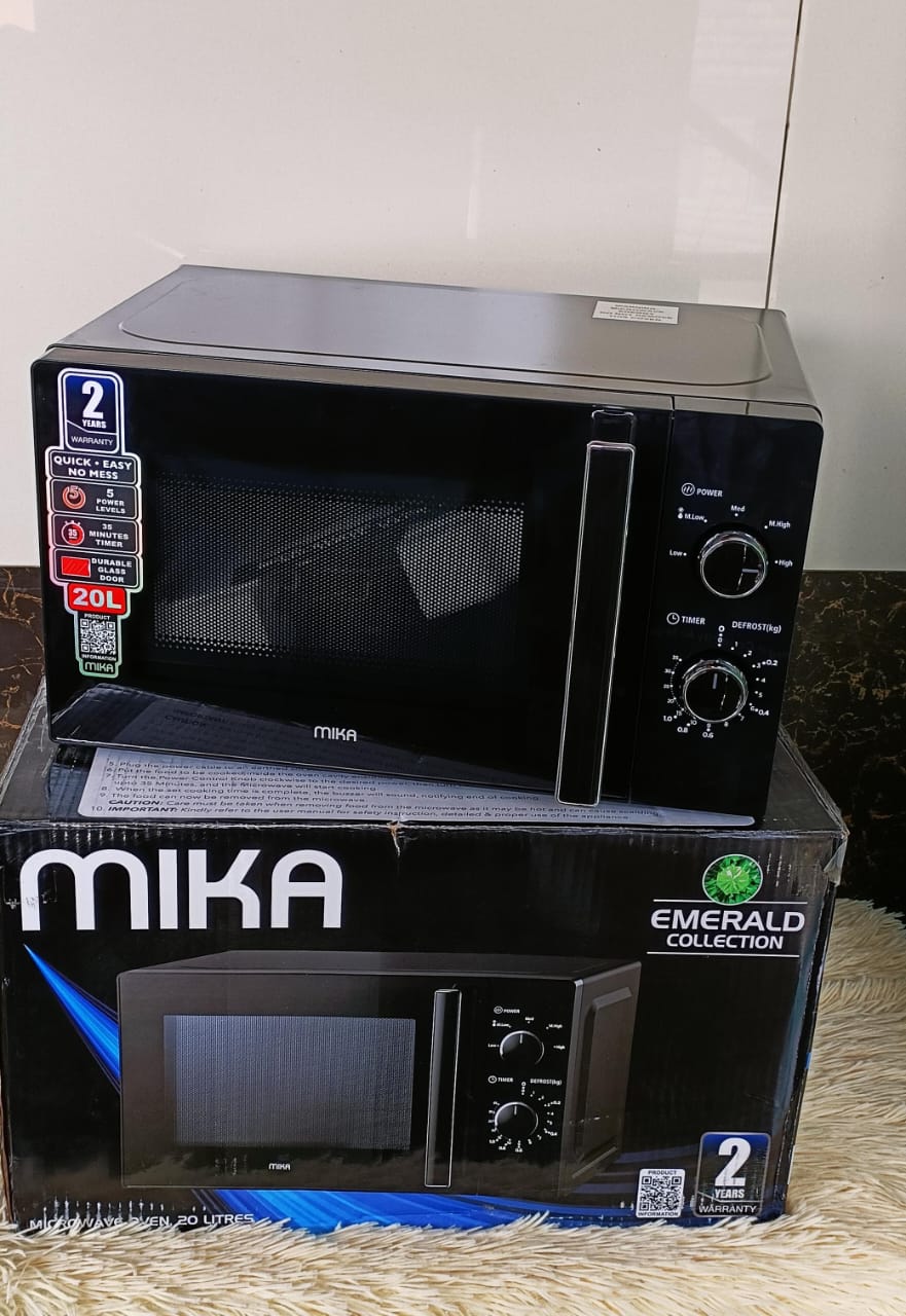 MIKA Microwave Oven, 20L, Manual, Solo, Black MMWMSKH2012B